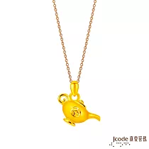 J’code真愛密碼金飾 財富許願神燈硬金墜子 送白鋼項鍊