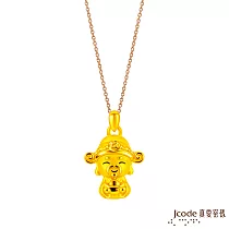 J’code真愛密碼金飾 五路財神─南路硬金墜子 送白鋼項鍊