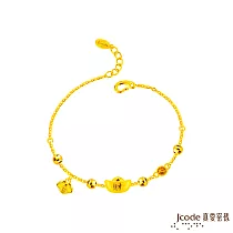 J’code真愛密碼金飾 財富如意元寶硬金手鍊