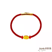 J’code真愛密碼金飾 一錠招貴人元寶六合─虎─硬金/鋼編織手鍊