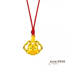 J’code真愛密碼金飾 虎你如意黃金墜子─立體硬金款 送白鋼項鍊