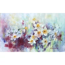 【玲廊滿藝】吳淑卿─水仙子35x57cm