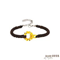 J’code真愛密碼金飾 命定緣份硬金編織男手鍊