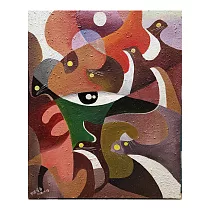 【玲廊滿藝】米路哈勇─獵人的眼睛61x50cm