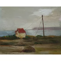 【玲廊滿藝】胡淑英─觀海41x31.5cm
