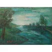 【玲廊滿藝】胡淑英─春江水暖33x24cm