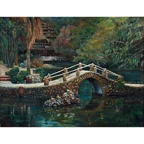 【玲廊滿藝】胡淑英─橋145.5x112cm
