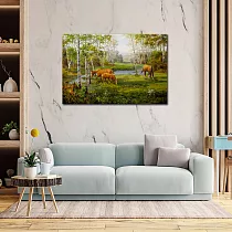 【御畫房】湖畔風光 國家一級畫師手繪油畫60×90cm VF─15 (客製商品)