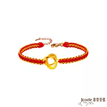 J’code真愛密碼金飾 纏綿三世硬金編織女手鍊