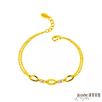 J’code真愛密碼金飾 閃耀圓舞曲黃金手鍊─雙鍊款