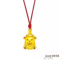 J’code真愛密碼金飾 真愛─咬錢牛寶硬金墜子 送白鋼鍊