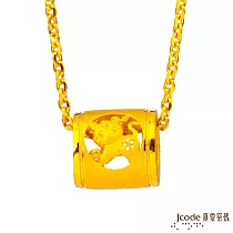J’code真愛密碼金飾 虎(寅)招貴人黃金墜子 送項鍊 送白鋼鍊