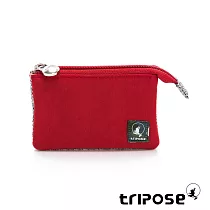 tripose 漫遊系列岩紋簡約微旅萬用零錢包─ 番茄紅