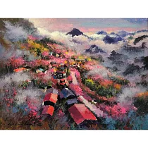 【玲廊滿藝】盧來全─上帝的部落─司馬庫斯 52x42.5x4.5cm