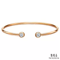 【點睛品】Daily Luxe 炫幻星光 18K金鑽石手鐲 玫瑰金