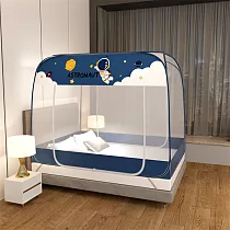 【巴芙洛】夜夜好眠超大空間蒙古包大方頂防蚊蚊帳 宇航藍天