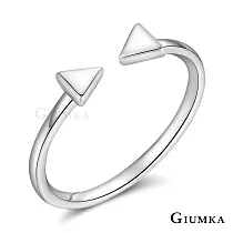 GIUMKA 925純銀戒指尾戒抗過敏 淘氣女孩女戒 幾何開口食指戒可微調 單個價格 MRS07013 6 美國圍6號