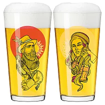 【德國 RITZENHOFF】時尚圖騰系列─ 划木工與馴鷹者啤酒(多功能)對杯