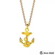 JoveGold漾金飾 駐守愛情黃金墜子 送玫瑰鋼項鍊