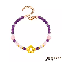 J’code真愛密碼金飾 五錢花硬金/寶石手鍊