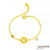J’code真愛密碼金飾 五錢花黃金手鍊