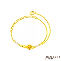 J’code真愛密碼金飾 珍鑽錢無限有錢硬金手鍊
