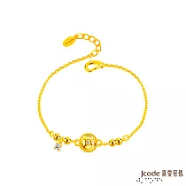 J’code真愛密碼金飾 真愛─鑽古錢硬金手鍊