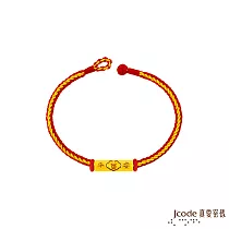 J’code真愛密碼金飾 大甲媽 包管平安如意硬金編織手鍊