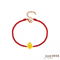 J’code真愛密碼金飾 大甲媽 迷你觀音硬金編織手鍊