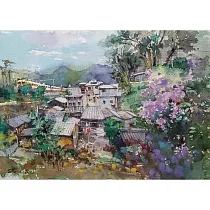 【玲廊滿藝】郭淑敏─牡丹老街後巷27x39cm