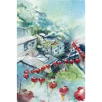 【玲廊滿藝】吳淑卿─山城歲月56.5x37.5cm
