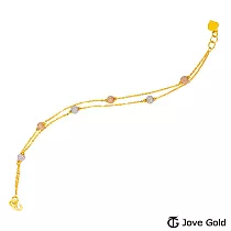 JoveGold漾金飾 浪漫夏日黃金手鍊─雙鍊款