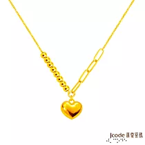 J’code真愛密碼金飾 可愛女人硬金項鍊