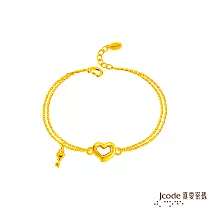 J’code真愛密碼金飾 開心順心硬金手鍊