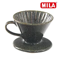 MILA日本製 織部燒 咖啡濾杯01─鐵織部釉