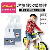 BUBUFITNESS─運動用次氯酸水微酸性─噴霧家用瓶2瓶+噴霧隨身瓶2瓶