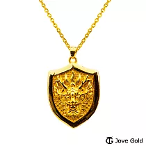 JoveGold漾金飾 鴻運金龍黃金墜子 送黑皮繩項鍊