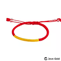 JoveGold漾金飾 知足黃金紅繩手鍊