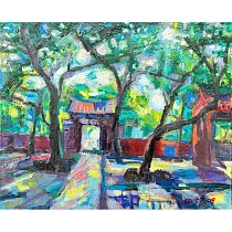 【玲廊滿藝】胡令豪─孔廟大成門53x64cm