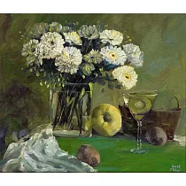 【玲廊滿藝】賴貞吟─Floral Zen XLIX(拈花系列49)45.5x53.0cm