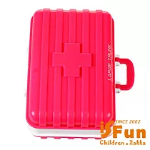【iSFun】旅行專用*行李箱造型6格藥盒 桃