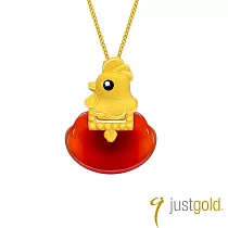 【Just Gold 鎮金店】滿福如意十二生肖系列純金吊墜─雞(不含鍊)