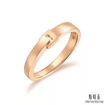 【點睛品】愛情密語 皮帶扣環 18K戒指(男戒) 17 ─18K玫瑰金