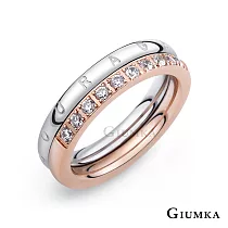 GIUMKA戒指尾戒愛情勇氣情侶鋼戒 男女情人對戒 銀色/玫金 單個價格 MR04096 情人節推薦 5 玫金色美國圍5號