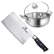 【金永利鋼刀】電木系列剁刀18cm(A1─1)+湯鍋二件組(V1─1)