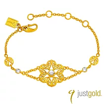 【Just Gold 鎮金店】萬花同艷 黃金手鍊