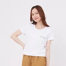 100% me 短袖 蜜桃棉 女T 白色 L 白色