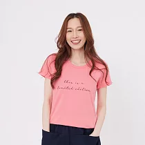 限量款 短袖 蜜桃棉 女T XL 玫粉