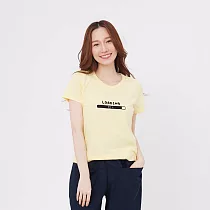 Loading 87% 短袖 蜜桃棉 女T M 鵝黃色