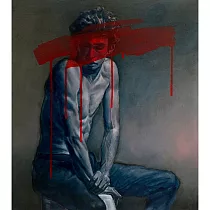 【玲廊滿藝】洪俊銘─少年的煩惱53x45.5cm